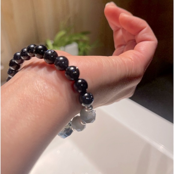 Natural Stone Beads & Crystal beads Bracelet 🍃will arrive in jewelry pouch. - Picture 4 of 7